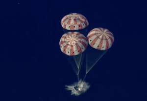 Ameriza Artemis II en Océano Pacífico